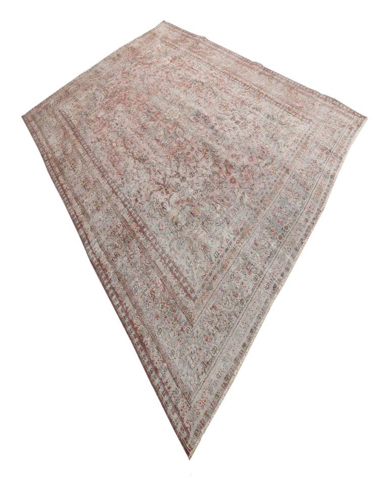 Detail image of 9' 7 x 12' 8  Hand Knotted Ultra Vintage Persian Wool Rug