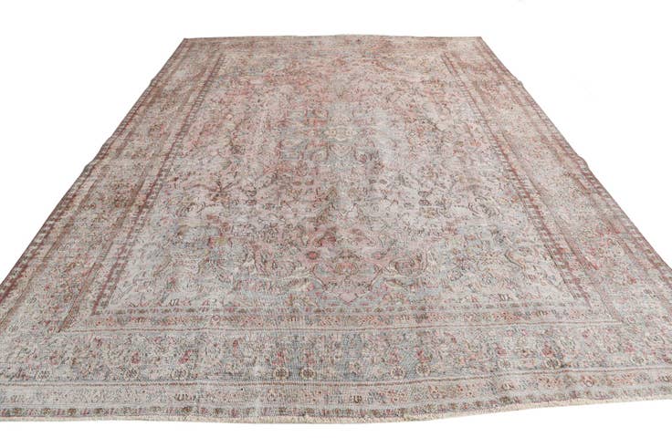 Detail image of 9' 7 x 12' 8 Hand Knotted Ultra Vintage Persian Wool Rug