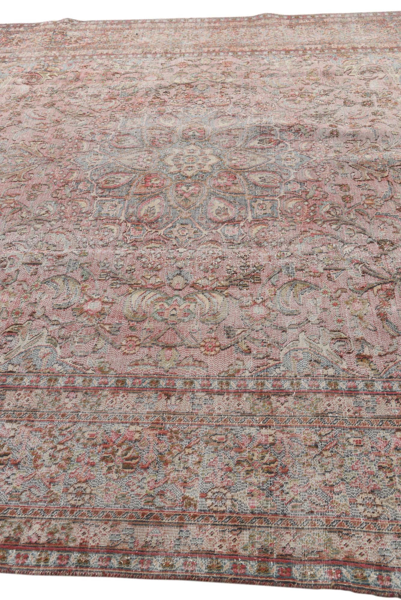 9' 7 x 12' 8 Hand Knotted Ultra Vintage Persian Wool Rug