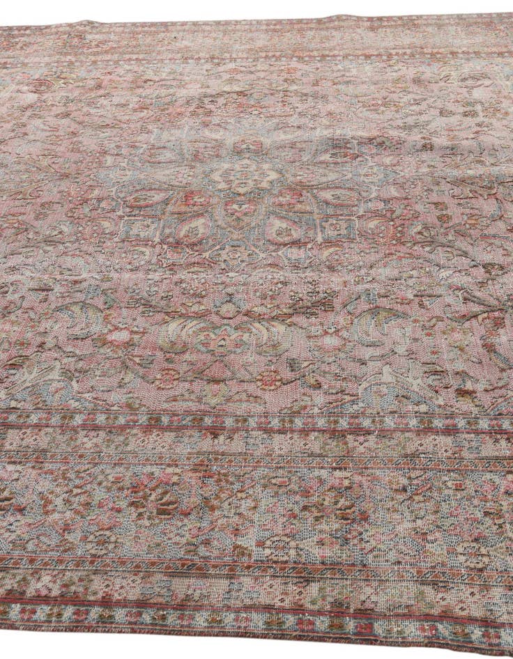 Detail image of 9' 7 x 12' 8  Hand Knotted Ultra Vintage Persian Wool Rug