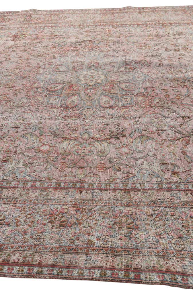 9' 7 x 12' 8 Hand Knotted Ultra Vintage Persian Wool Rug