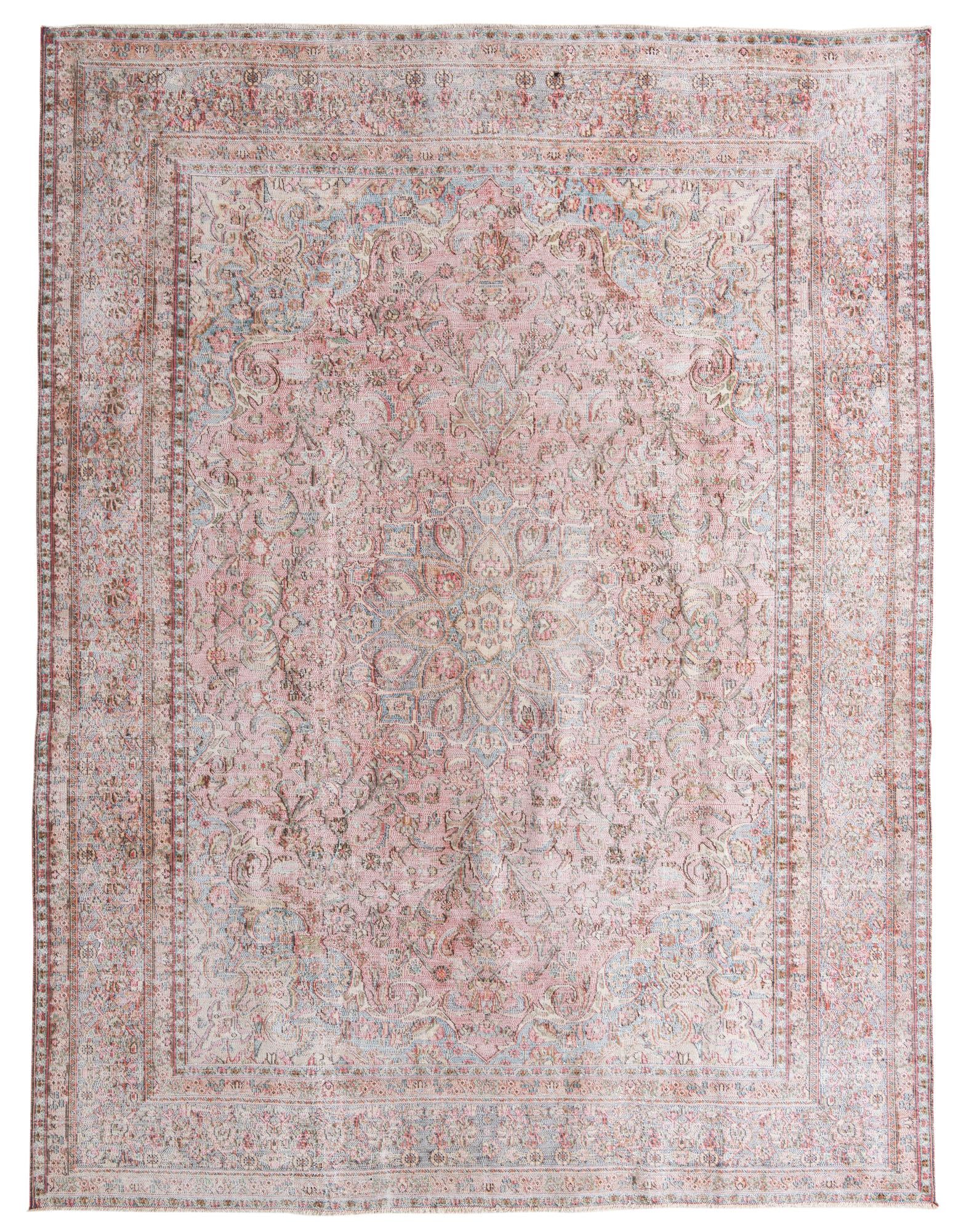9' 7 x 12' 8 Hand Knotted Ultra Vintage Persian Wool Rug