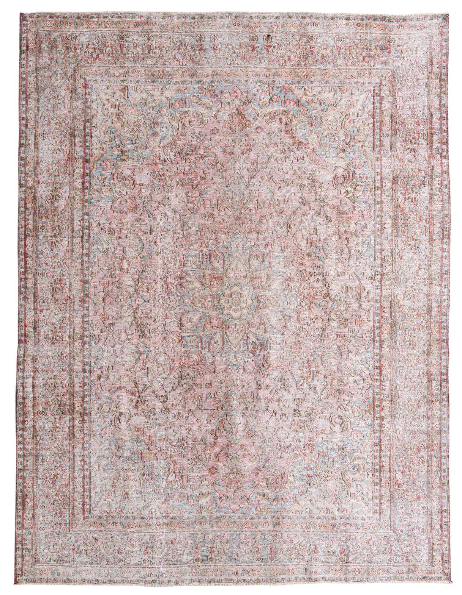 9' 7 x 12' 8 Hand Knotted Ultra Vintage Persian Wool Rug