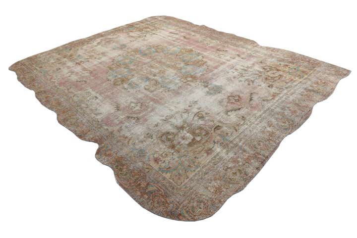 9' 5 x 11' 4 Hand Knotted Ultra Vintage Persian Wool Rug