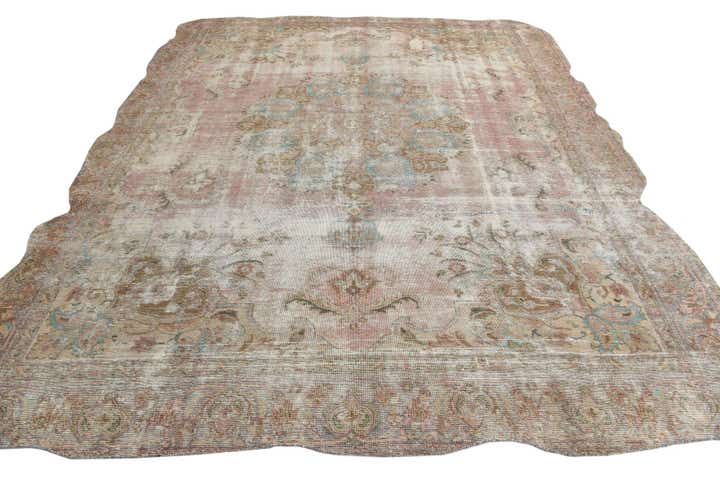 9' 5 x 11' 4 Hand Knotted Ultra Vintage Persian Wool Rug