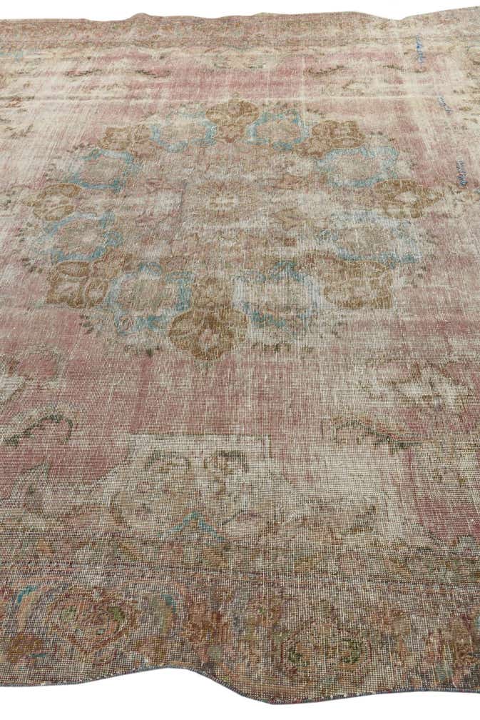 9' 5 x 11' 4 Hand Knotted Ultra Vintage Persian Wool Rug