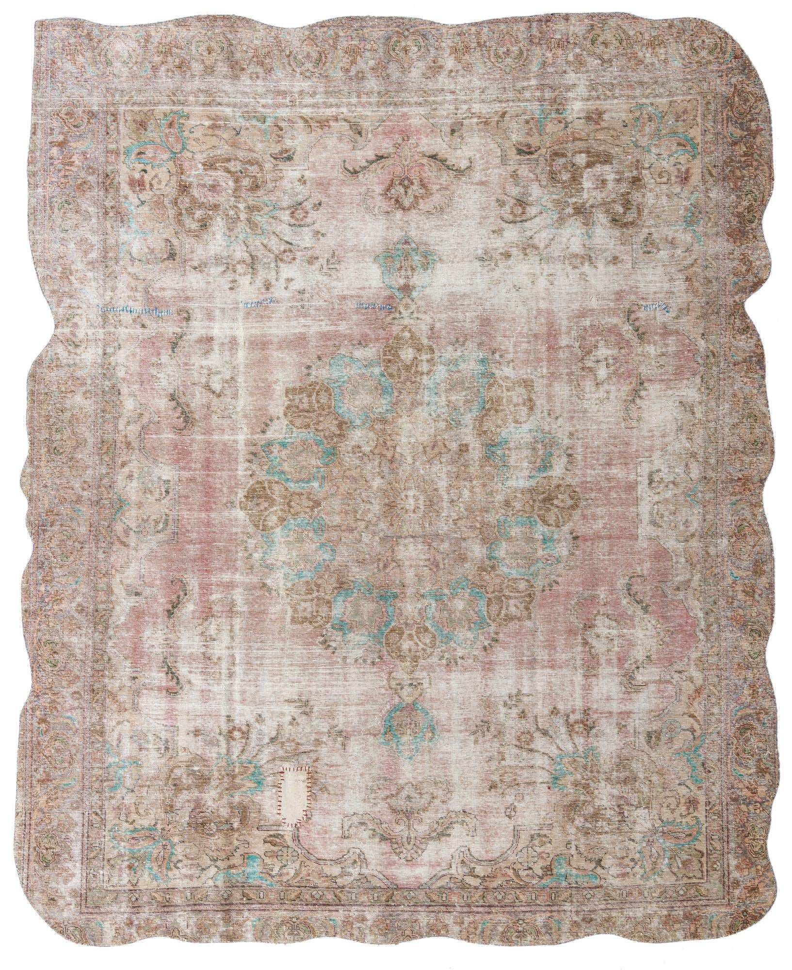 9' 5 x 11' 4 Hand Knotted Ultra Vintage Persian Wool Rug