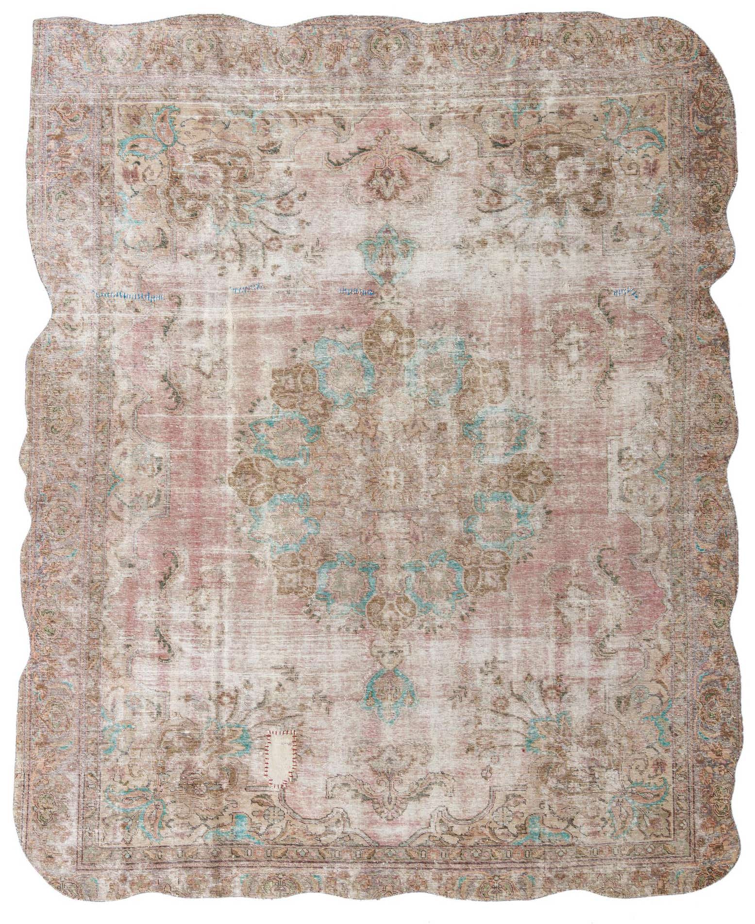 9' 5 x 11' 4 Hand Knotted Ultra Vintage Persian Wool Rug