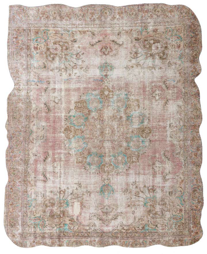 9' 5 x 11' 4 Hand Knotted Ultra Vintage Persian Wool Rug