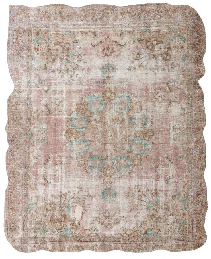Detail image of 9' 5 x 11' 4 Hand Knotted Ultra Vintage Persian Wool Rug