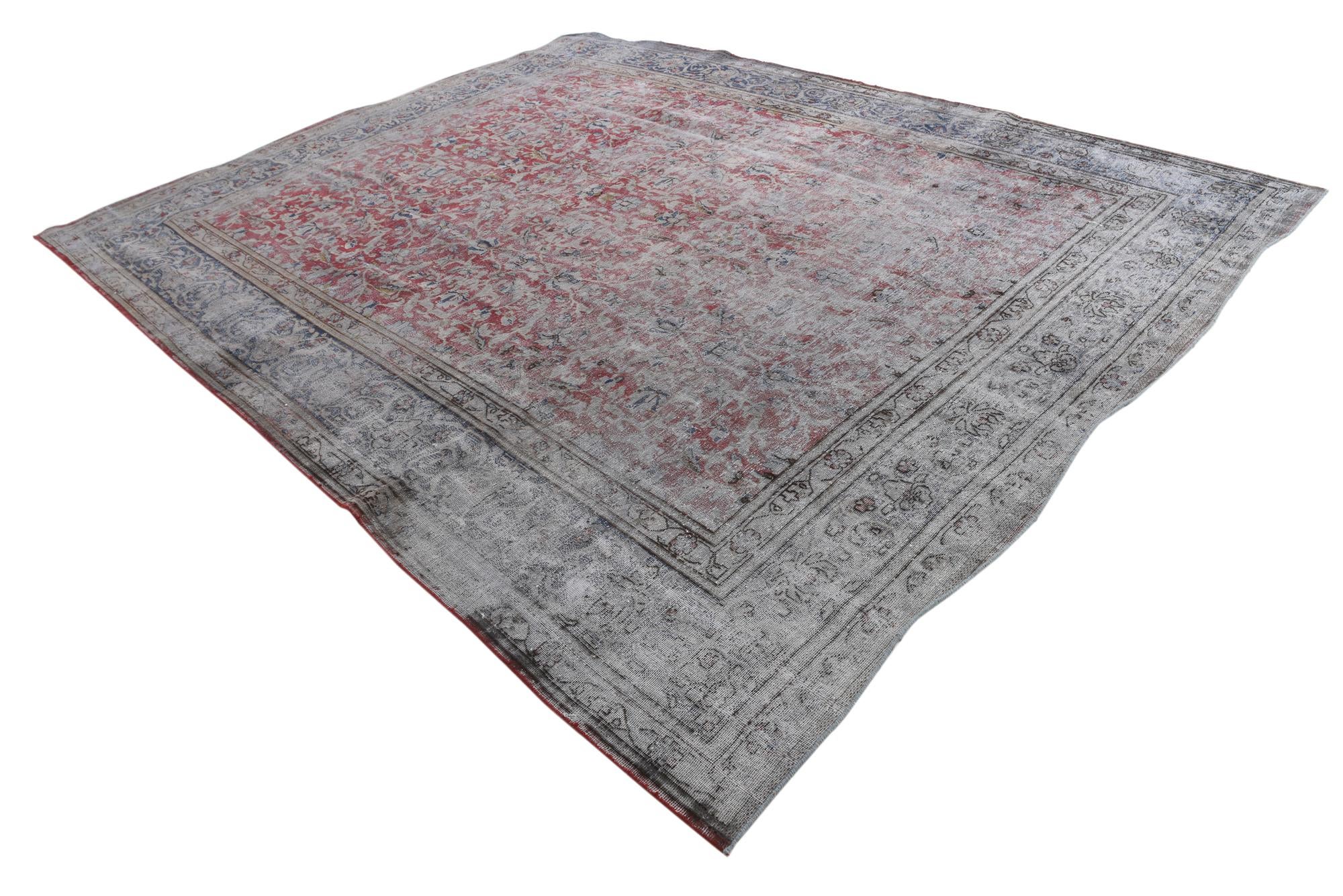 9' 10 x 12' 5 Hand Knotted Ultra Vintage Persian Wool Rug