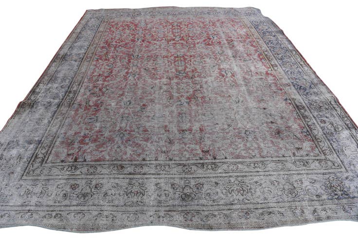 Detailansicht von 300cm x 380cm Handgeknüpft Ultra Vintage Persisch Wolle Teppich