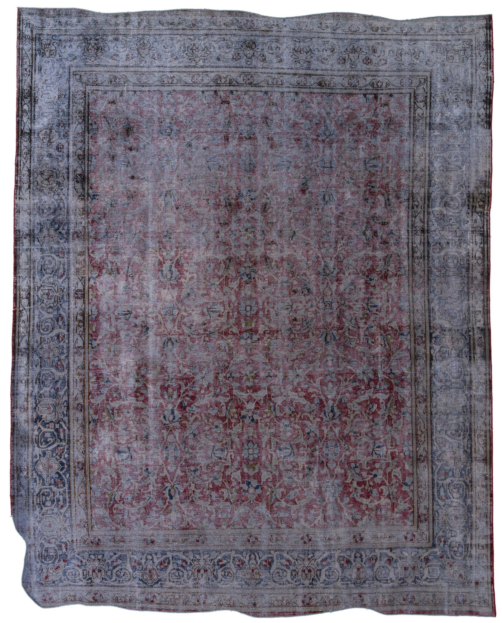 9' 10 x 12' 5 Hand Knotted Ultra Vintage Persian Wool Rug