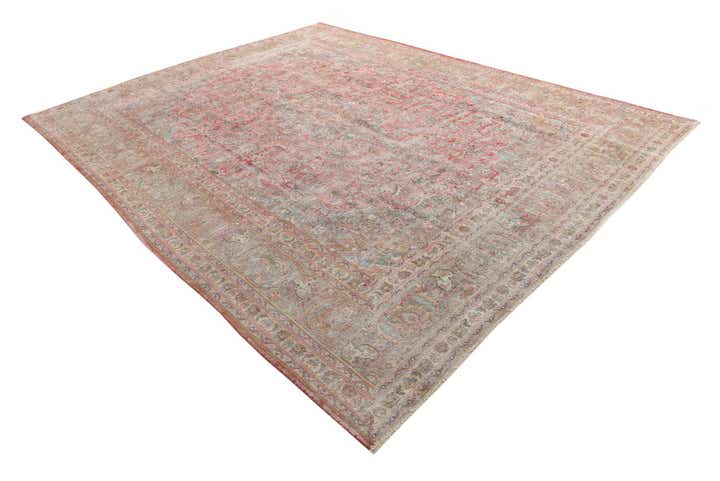 9' 8 x 12' 4 Hand Knotted Ultra Vintage Persian Wool Rug