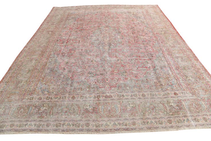 Detail image of 9' 8 x 12' 4 Hand Knotted Ultra Vintage Persian Wool Rug