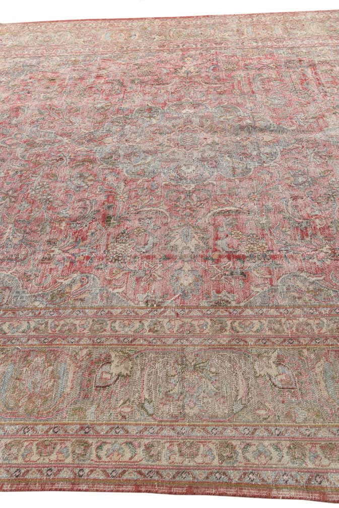 9' 8 x 12' 4 Hand Knotted Ultra Vintage Persian Wool Rug