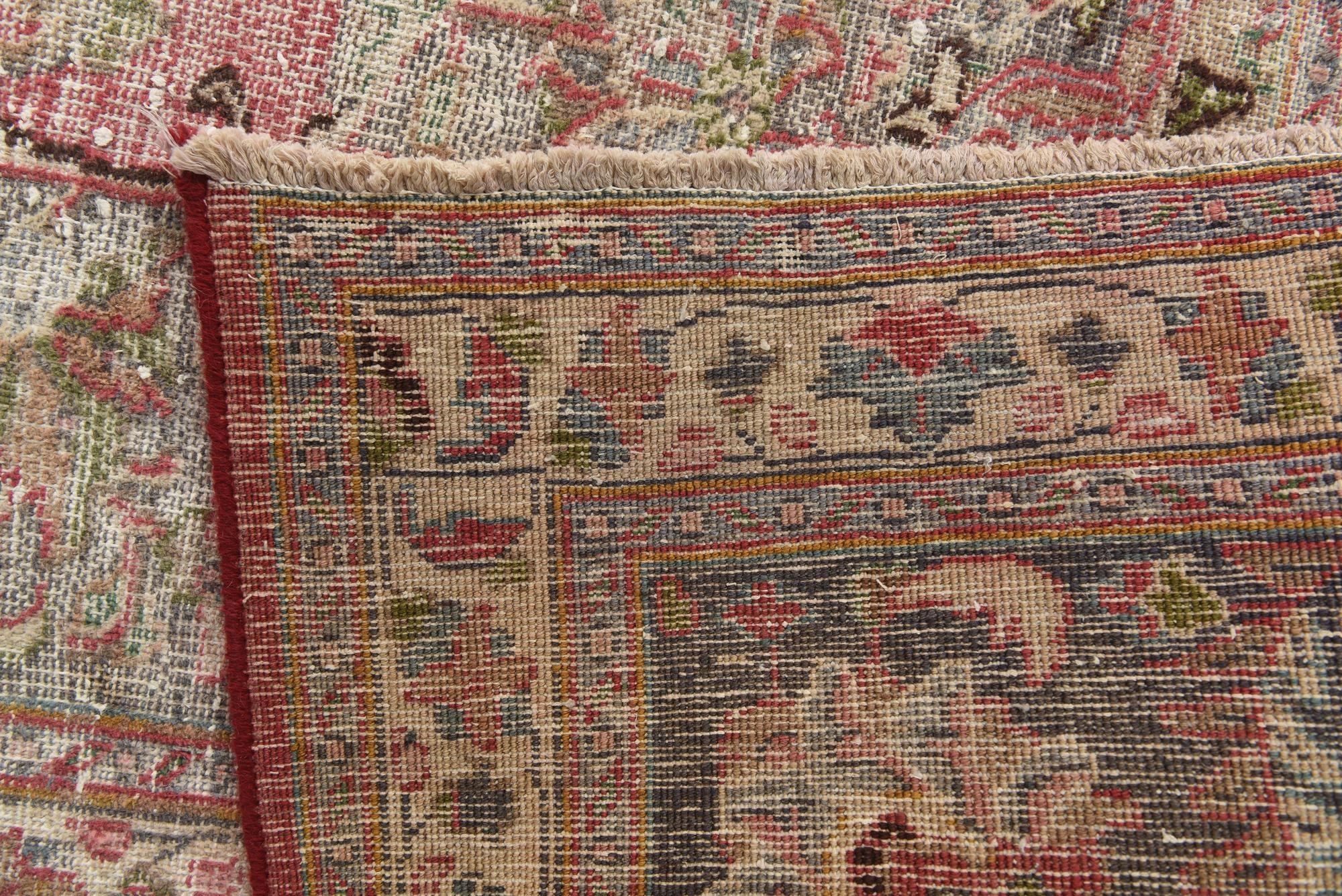 9' 10 x 12' 6 Hand Knotted Ultra Vintage Persian Wool Rug