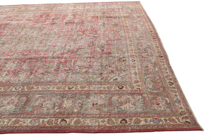 9' 10 x 12' 6 Hand Knotted Ultra Vintage Persian Wool Rug
