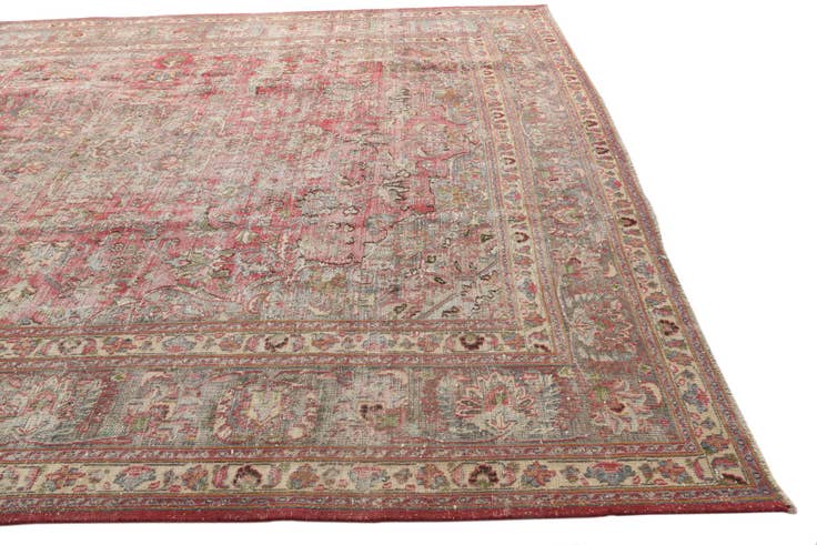 Detail image of 9' 10 x 12' 6 Hand Knotted Ultra Vintage Persian Wool Rug
