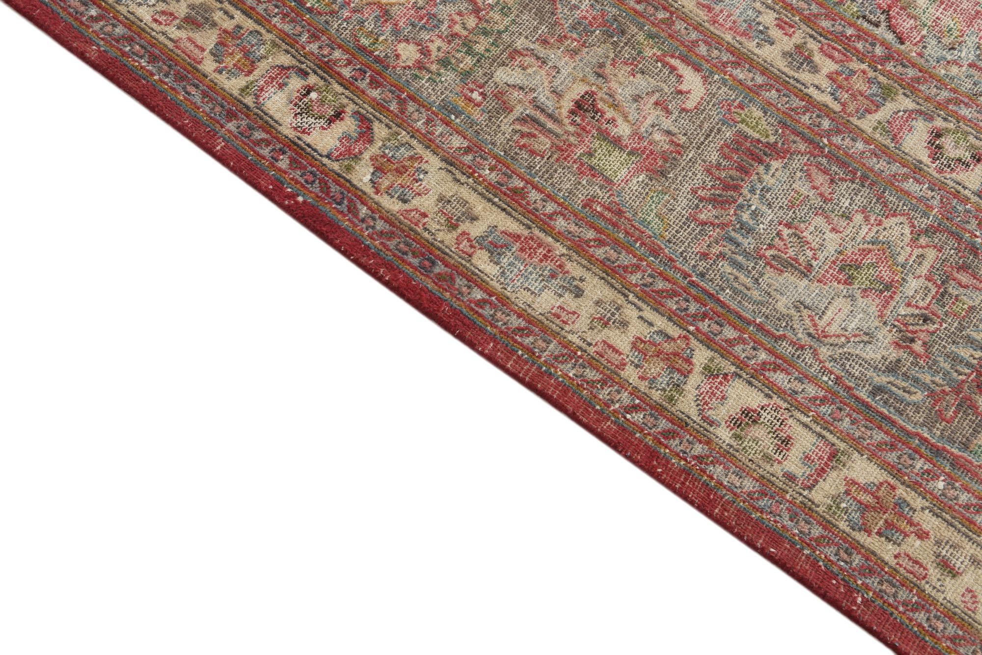 9' 10 x 12' 6 Hand Knotted Ultra Vintage Persian Wool Rug