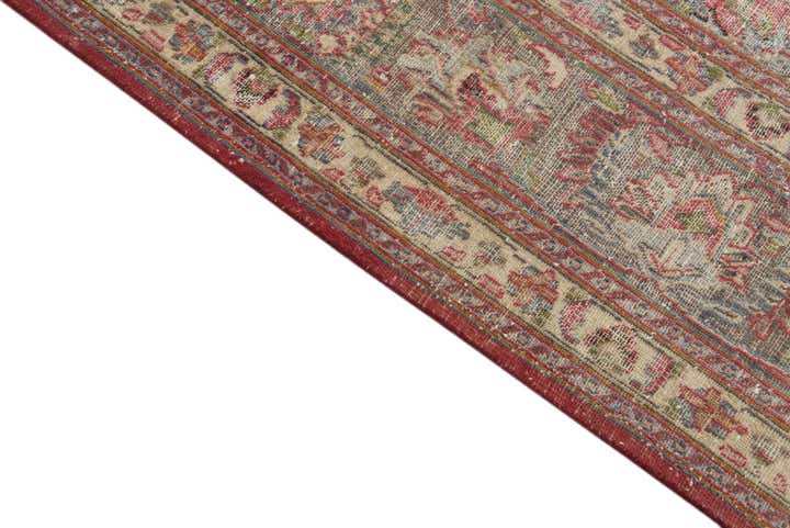 9' 10 x 12' 6 Hand Knotted Ultra Vintage Persian Wool Rug