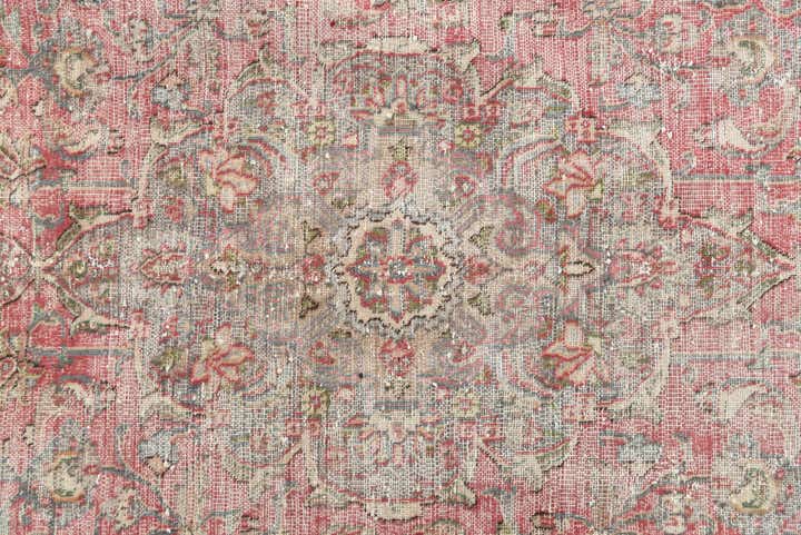 9' 10 x 12' 6 Hand Knotted Ultra Vintage Persian Wool Rug