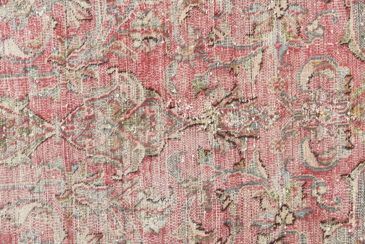9' 10 x 12' 6 Hand Knotted Ultra Vintage Persian Wool Rug