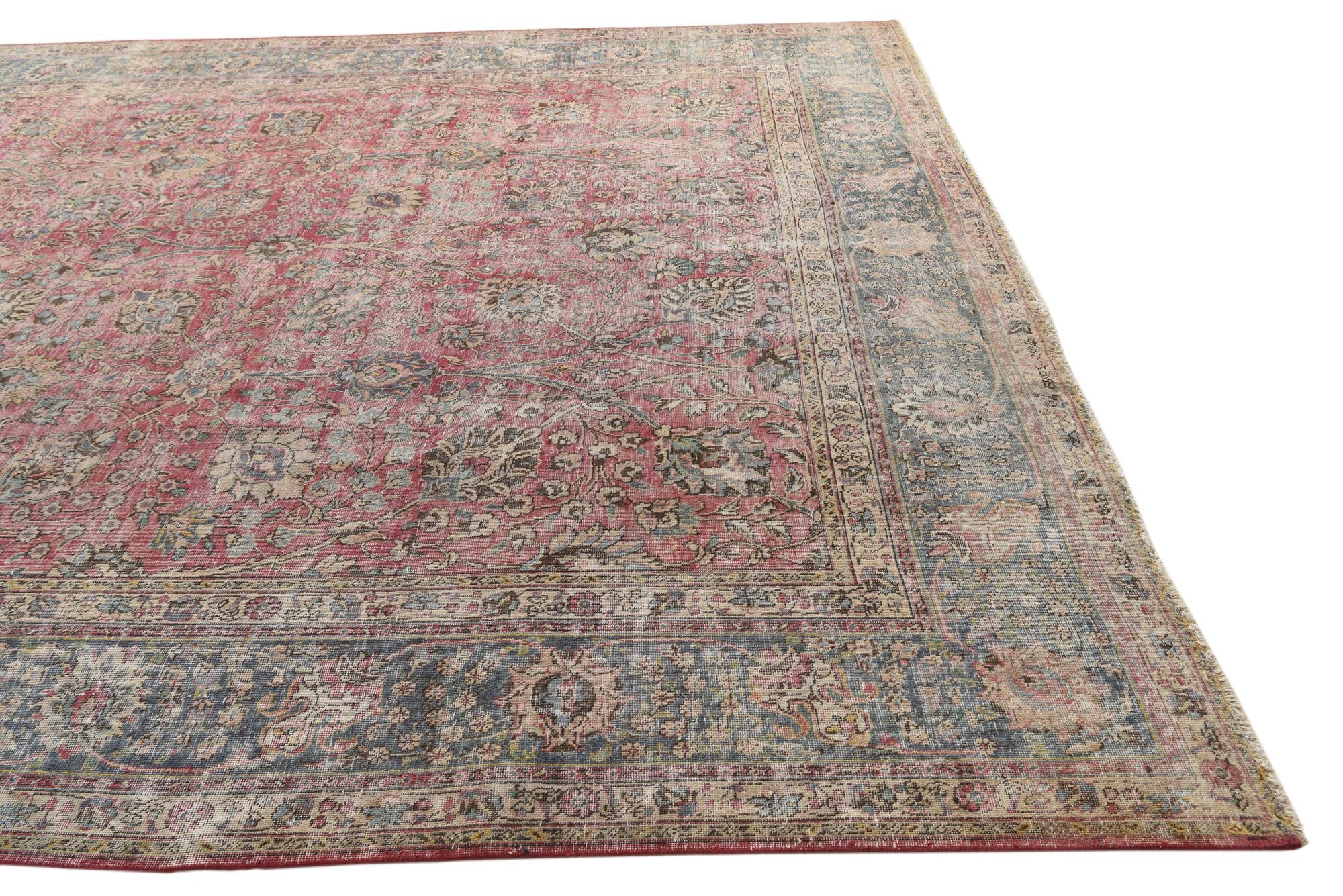 9' 9 x 13' 1 Hand Knotted Ultra Vintage Persian Wool Rug
