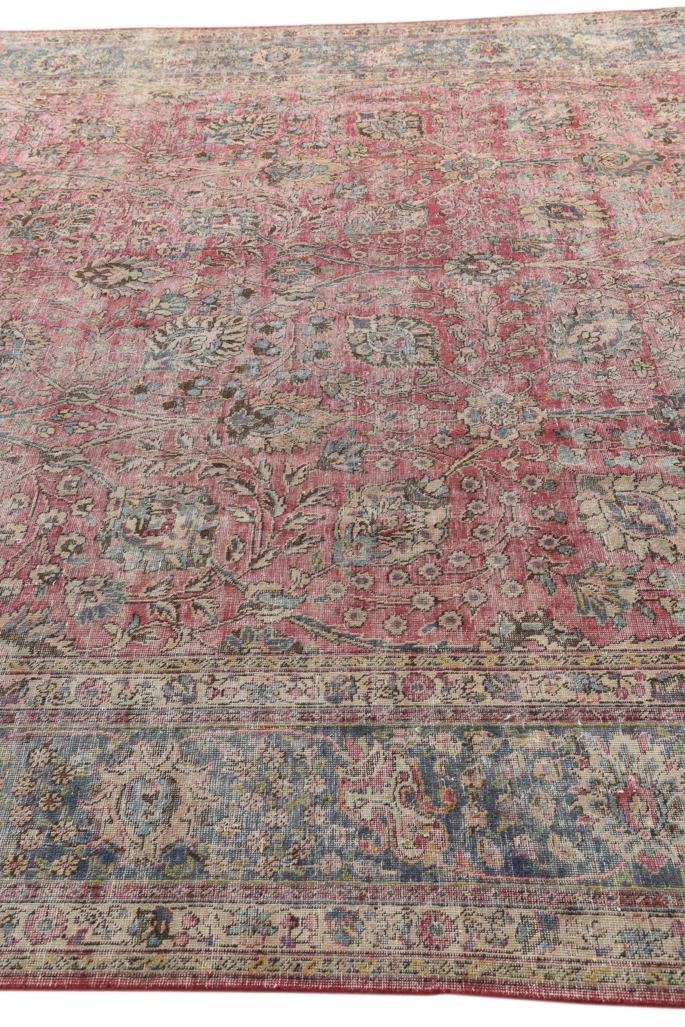 9' 9 x 13' 1 Hand Knotted Ultra Vintage Persian Wool Rug
