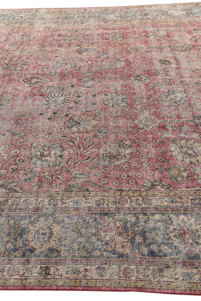 9' 9 x 13' 1 Hand Knotted Ultra Vintage Persian Wool Rug