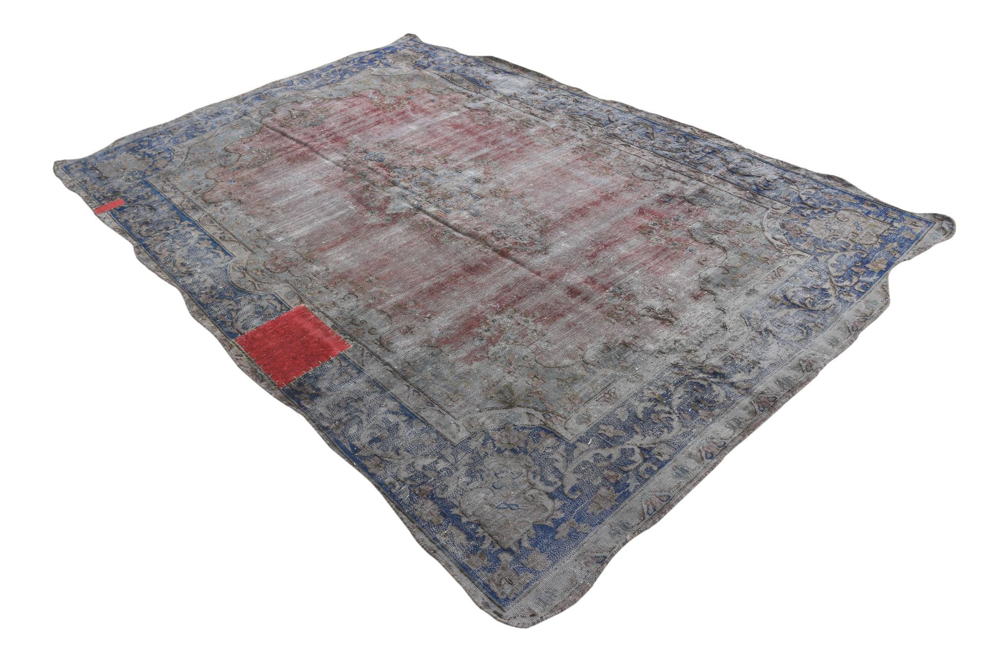 6' 4 x 9' 5 Hand Knotted Ultra Vintage Persian Wool Rug