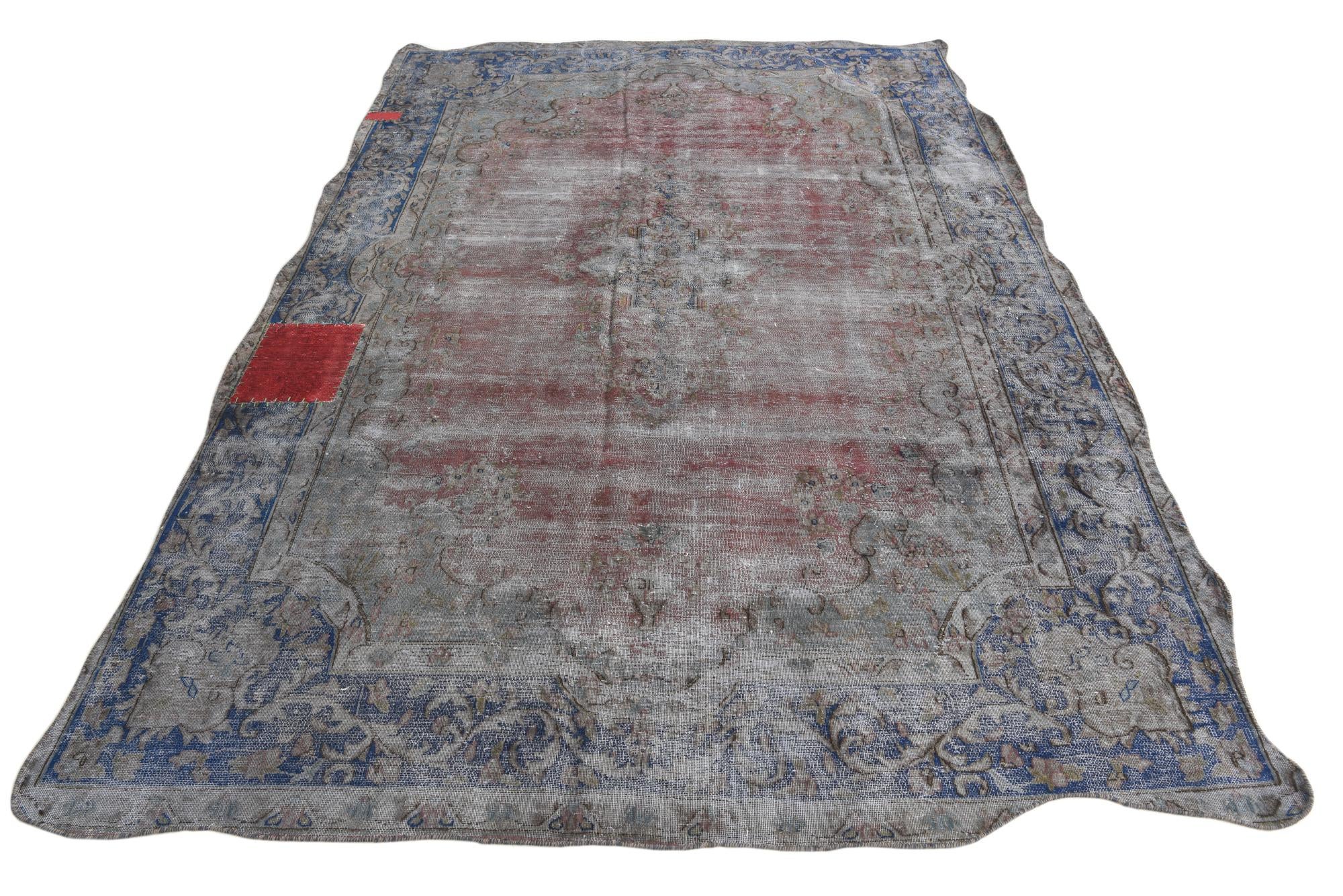 6' 4 x 9' 5 Hand Knotted Ultra Vintage Persian Wool Rug
