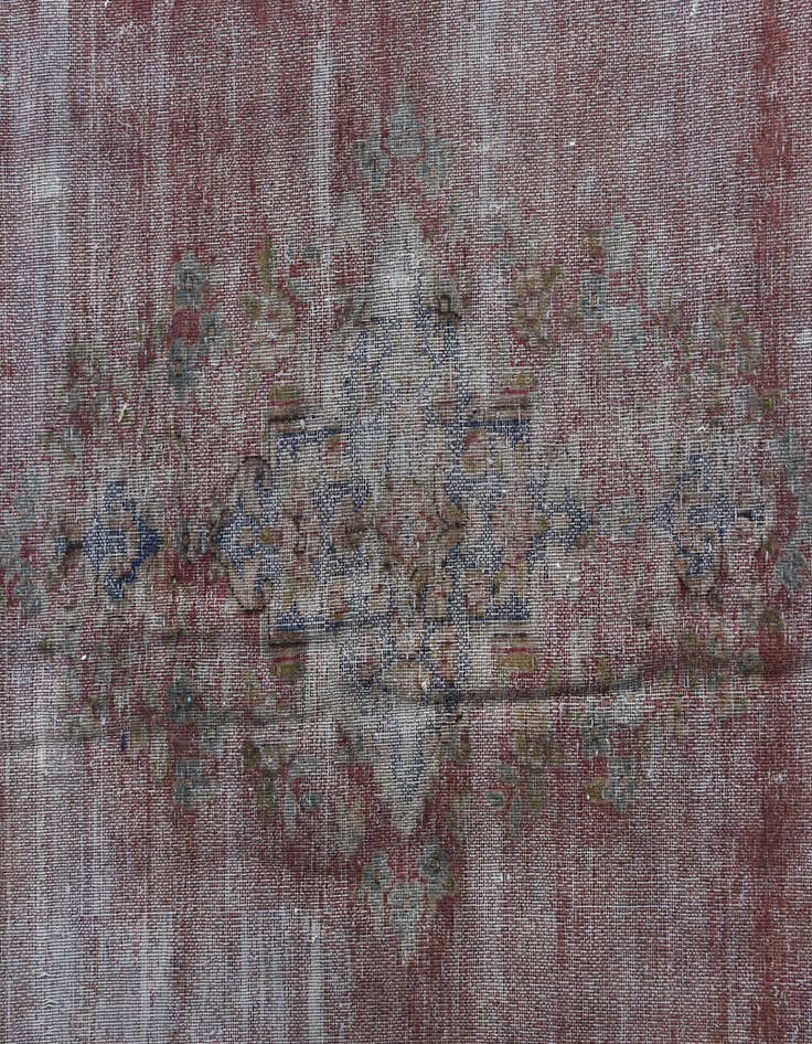 Detail image of 6' 4 x 9' 5  Hand Knotted Ultra Vintage Persian Wool Rug