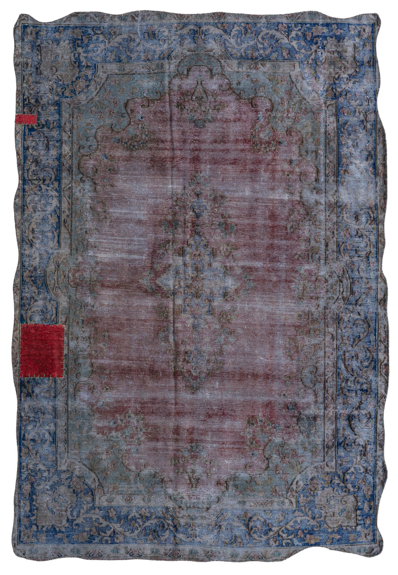 6' 4 x 9' 5 Hand Knotted Ultra Vintage Persian Wool Rug