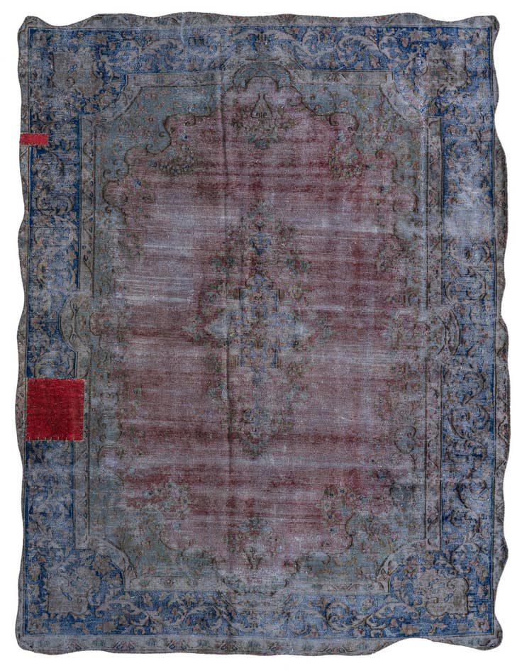 Detail image of 6' 4 x 9' 5 Hand Knotted Ultra Vintage Persian Wool Rug