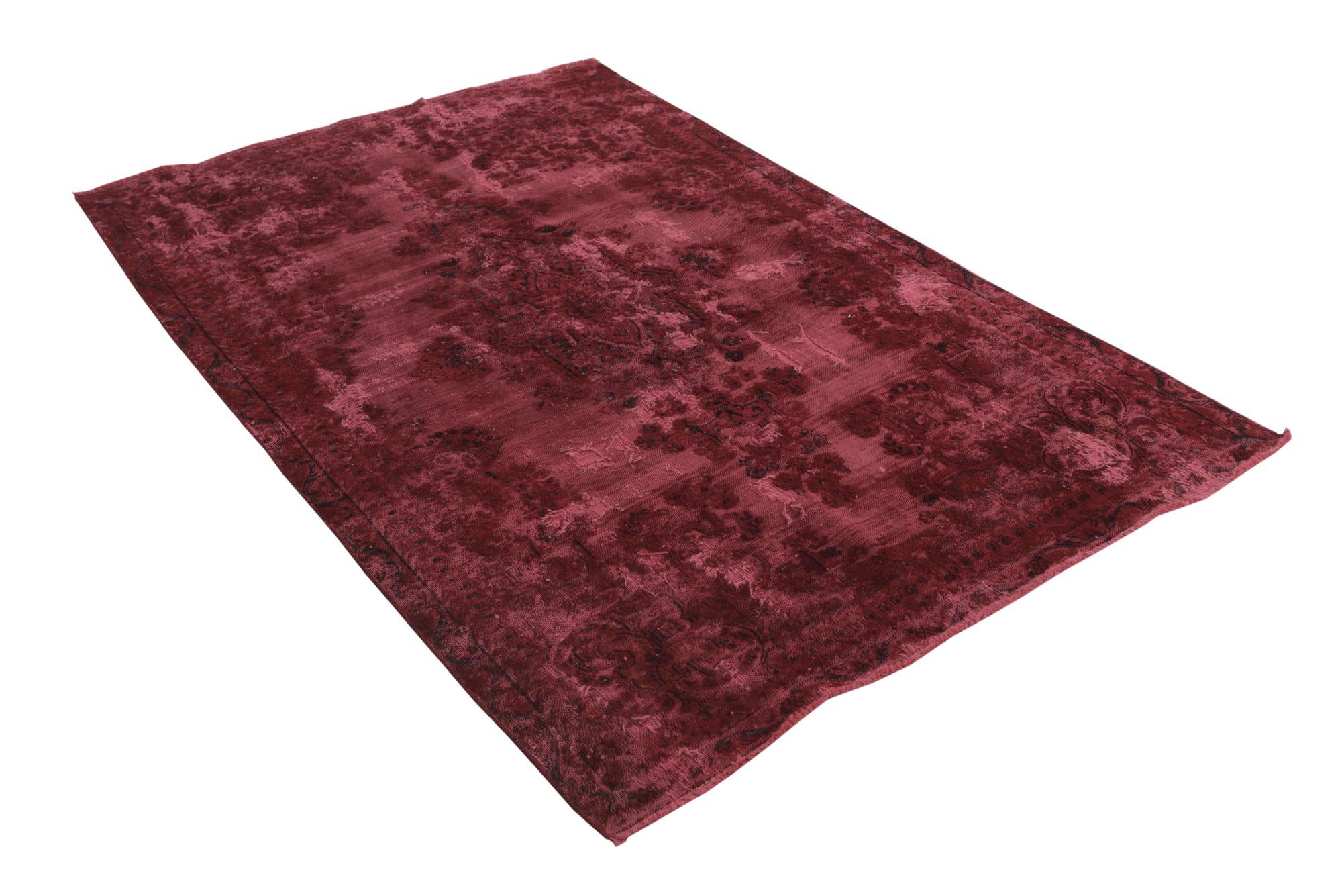 4' 5 x 6' 10 Hand Knotted Ultra Vintage Persian Wool Rug