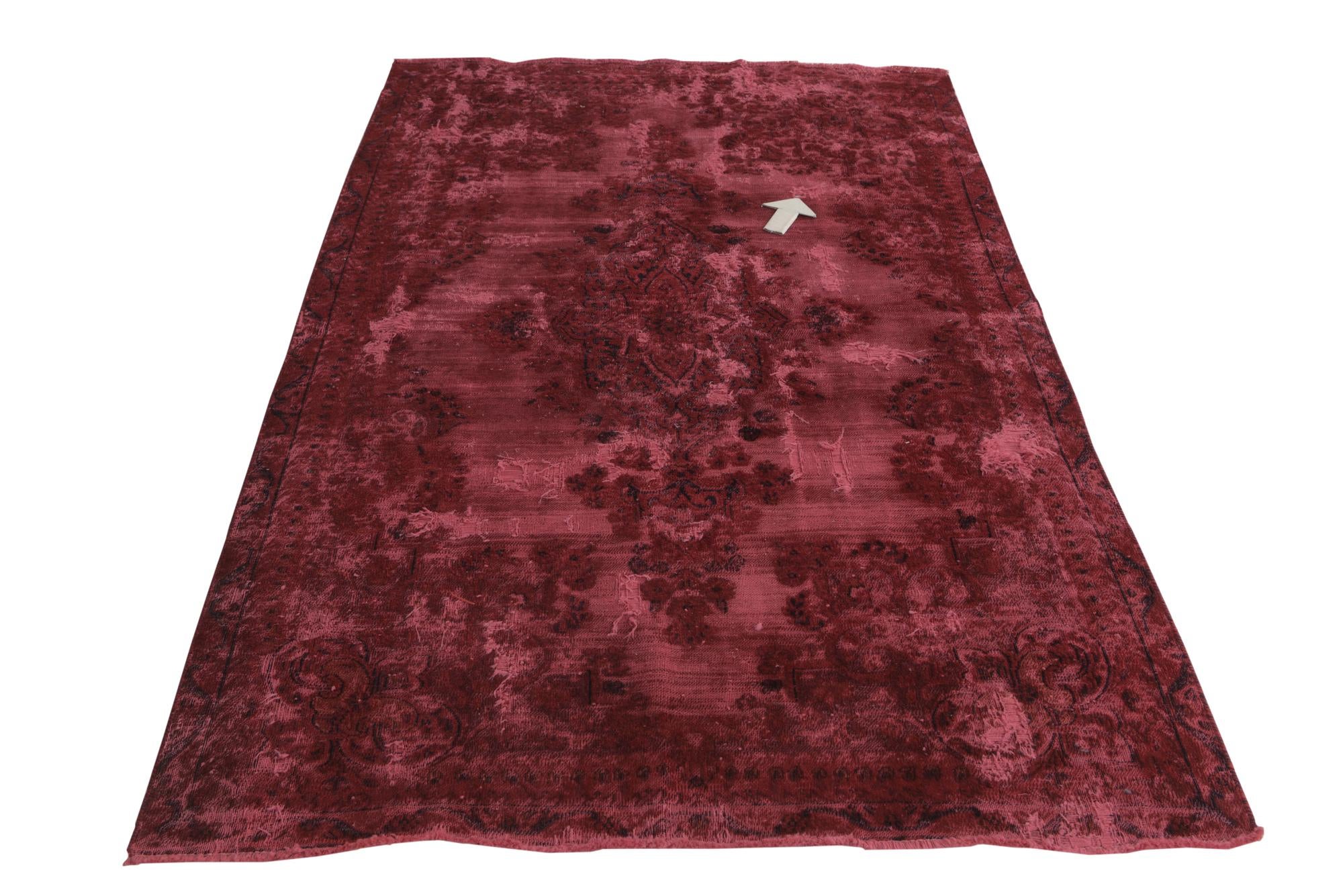 4' 5 x 6' 10 Hand Knotted Ultra Vintage Persian Wool Rug