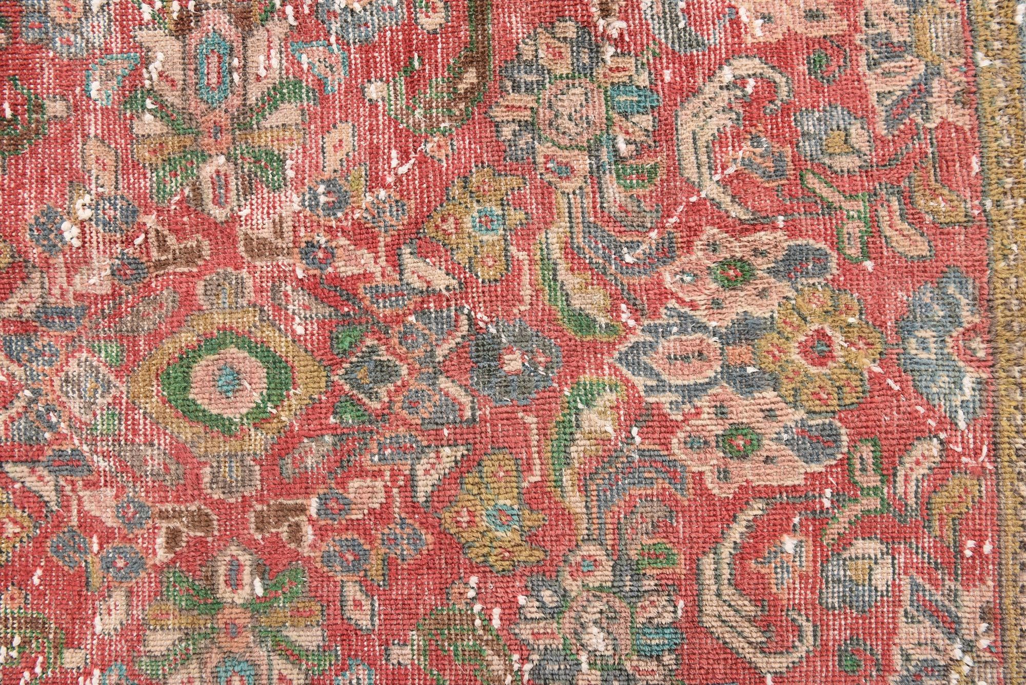 9' 10 x 12' 8 Hand Knotted Ultra Vintage Persian Wool Rug