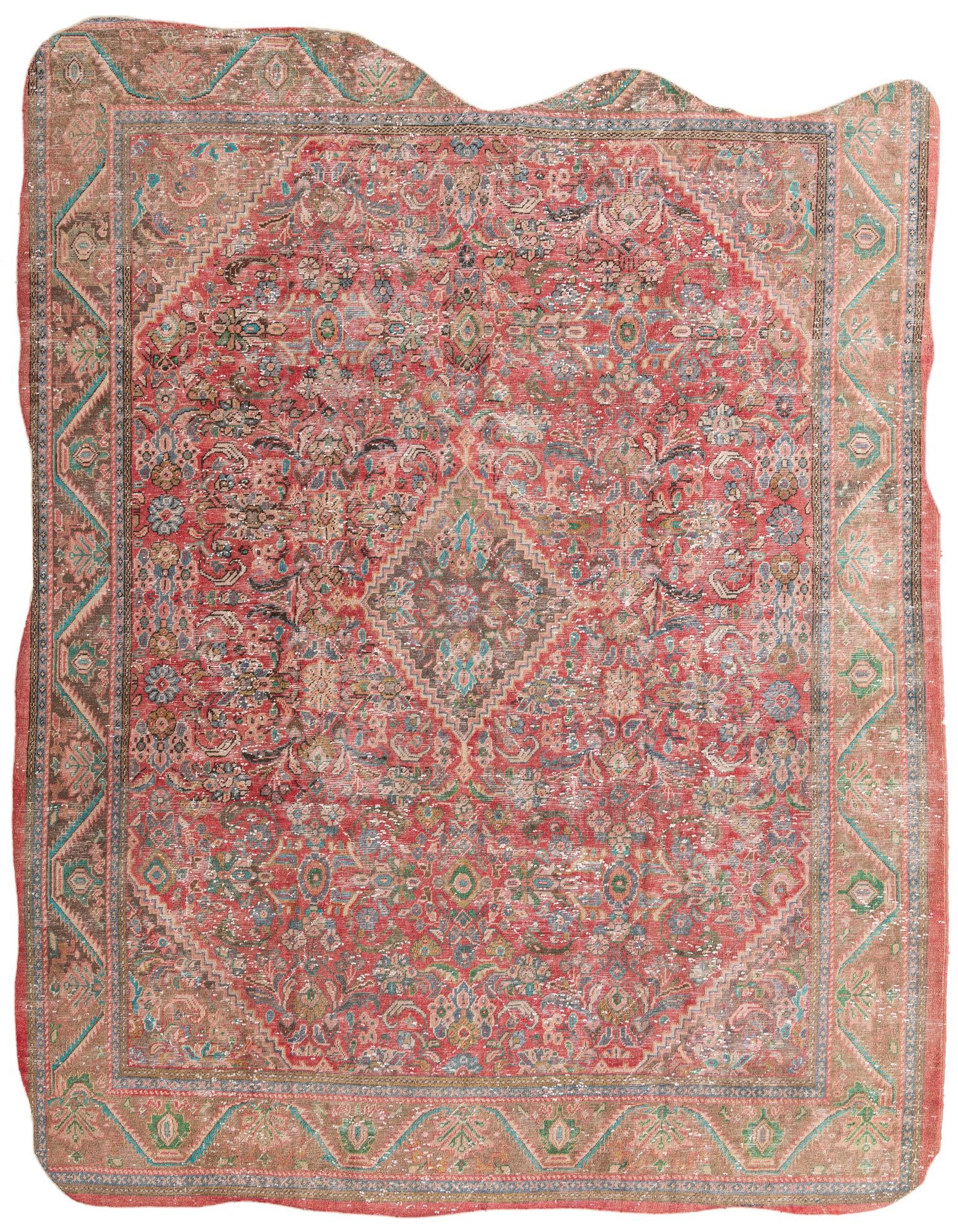 9' 10 x 12' 8 Hand Knotted Ultra Vintage Persian Wool Rug