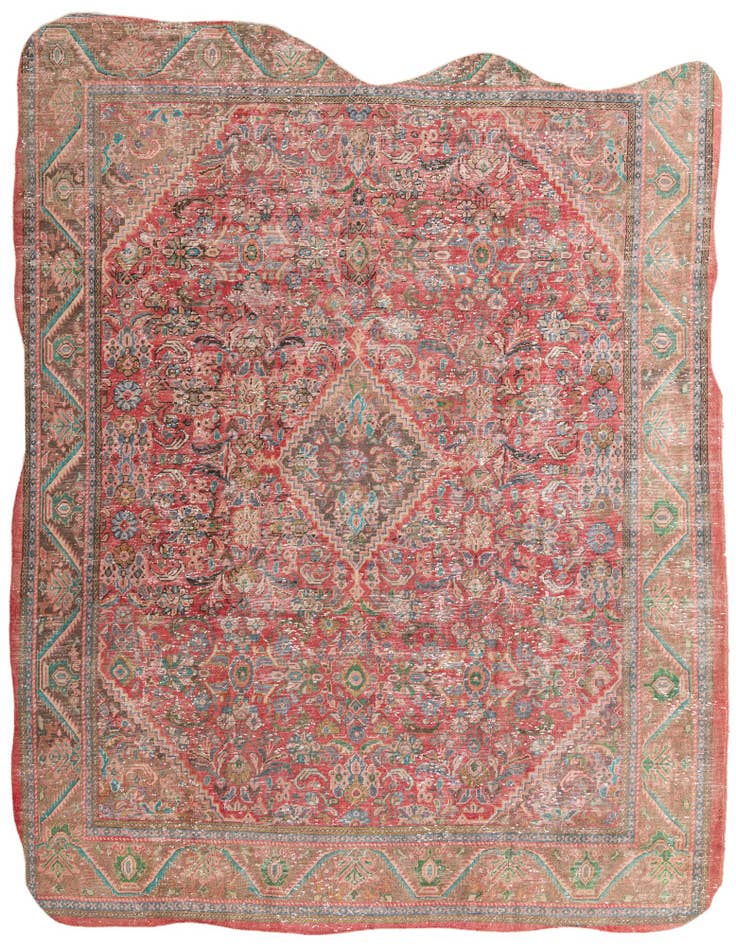 Detail image of 9' 10 x 12' 8 Hand Knotted Ultra Vintage Persian Wool Rug