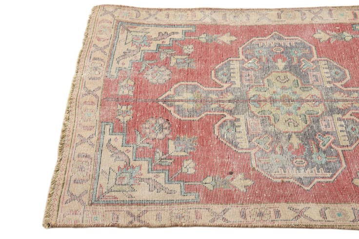 Detail image of 2' 10 x 4' 3 Hand Knotted Ultra Vintage Persian Wool Rug