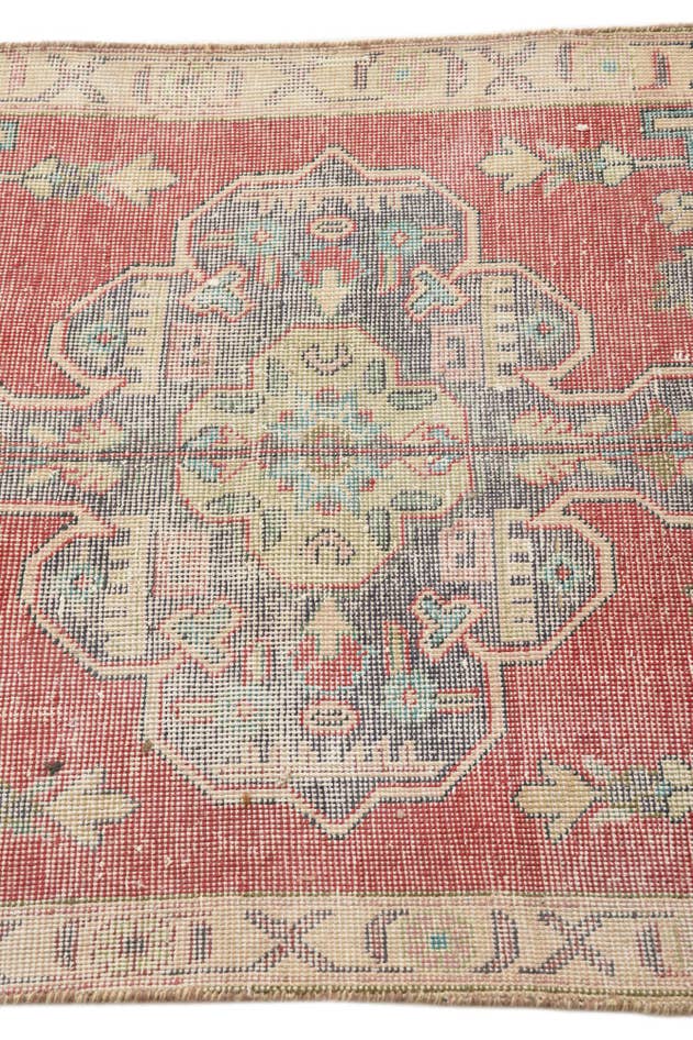 Detail image of 2' 10 x 4' 3 Hand Knotted Ultra Vintage Persian Wool Rug