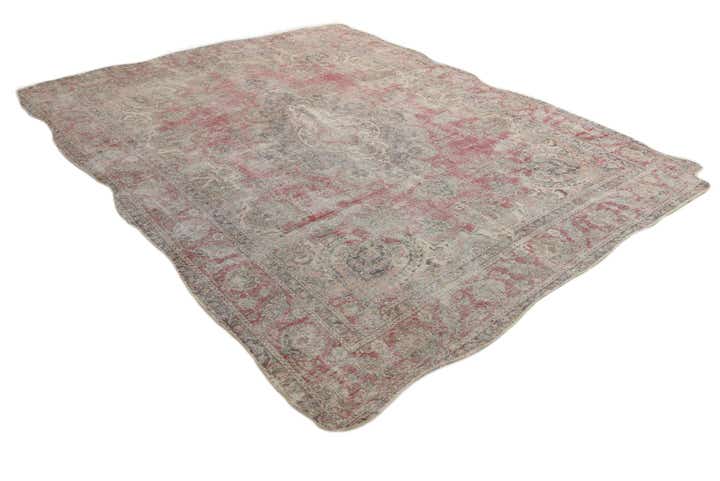 9' x 11' 9 Hand Knotted Ultra Vintage Persian Wool Rug