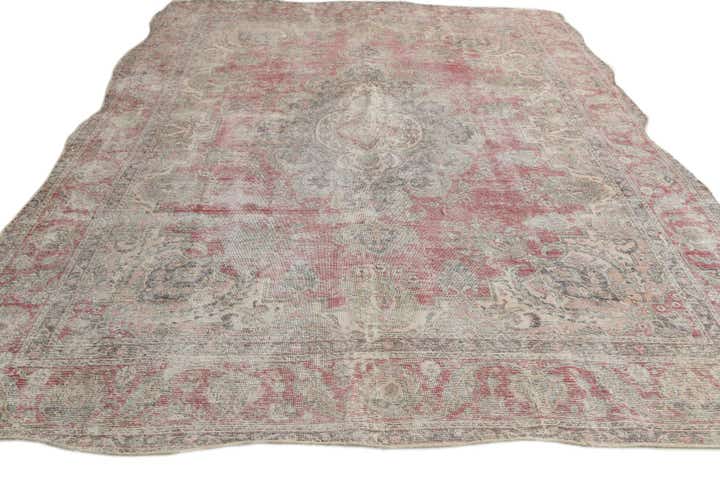9' x 11' 9 Hand Knotted Ultra Vintage Persian Wool Rug