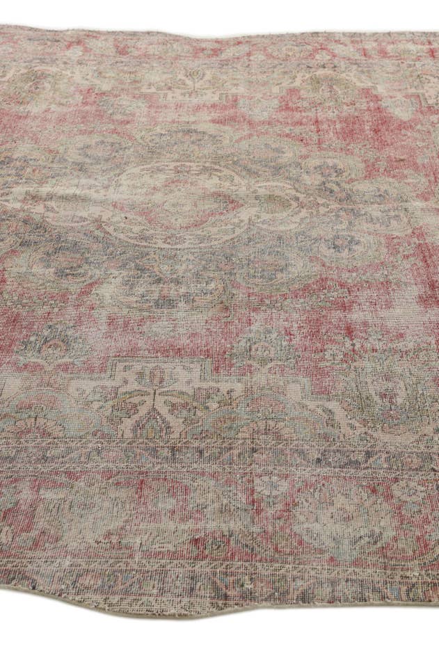 Detail image of 9' x 11' 9 Hand Knotted Ultra Vintage Persian Wool Rug