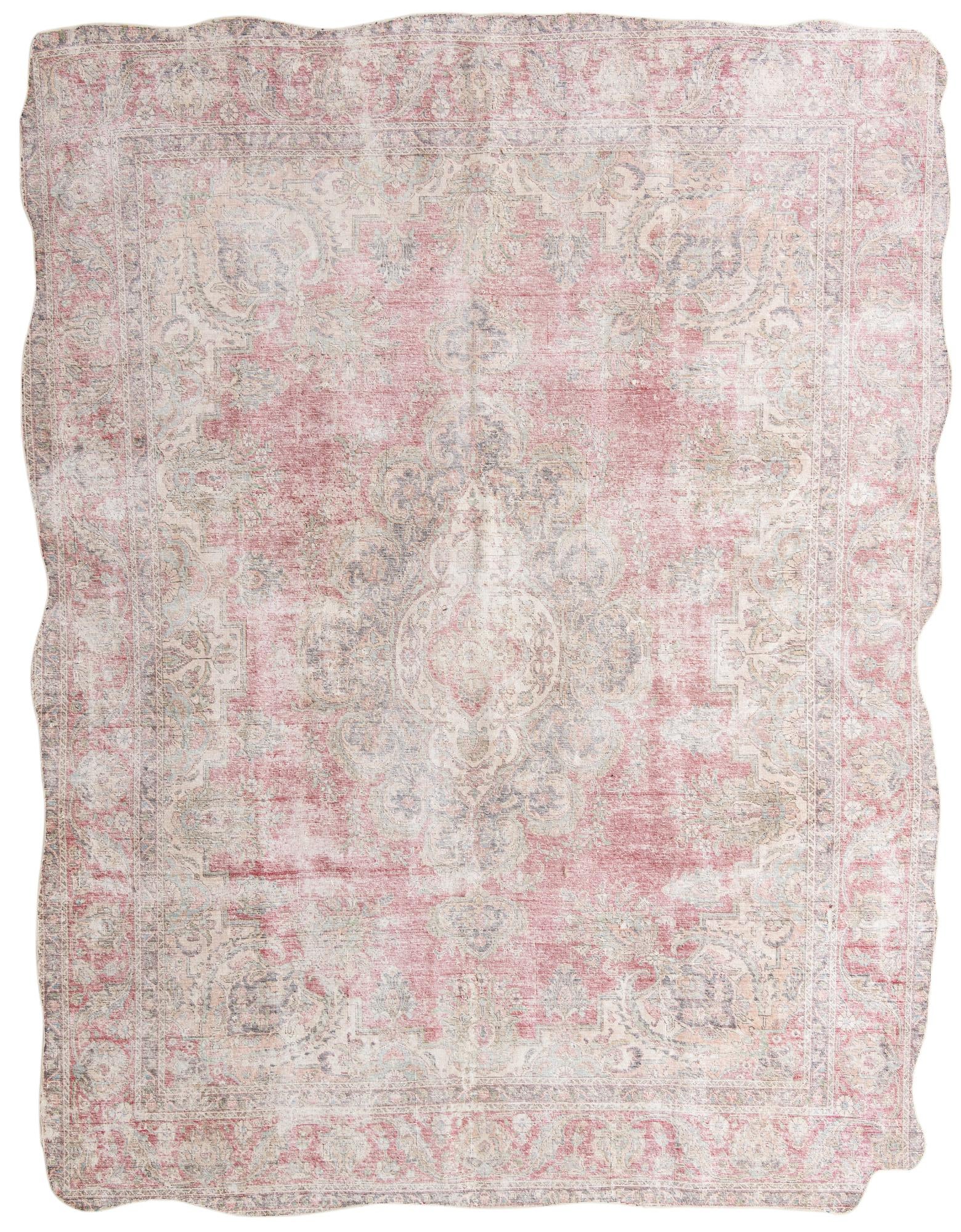 9' x 11' 9 Hand Knotted Ultra Vintage Persian Wool Rug