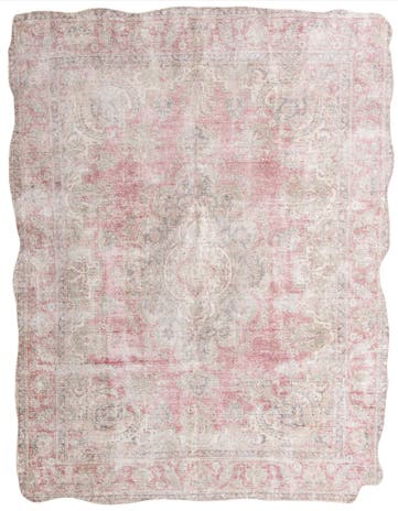 9' x 11' 9 Hand Knotted Ultra Vintage Persian Wool Rug