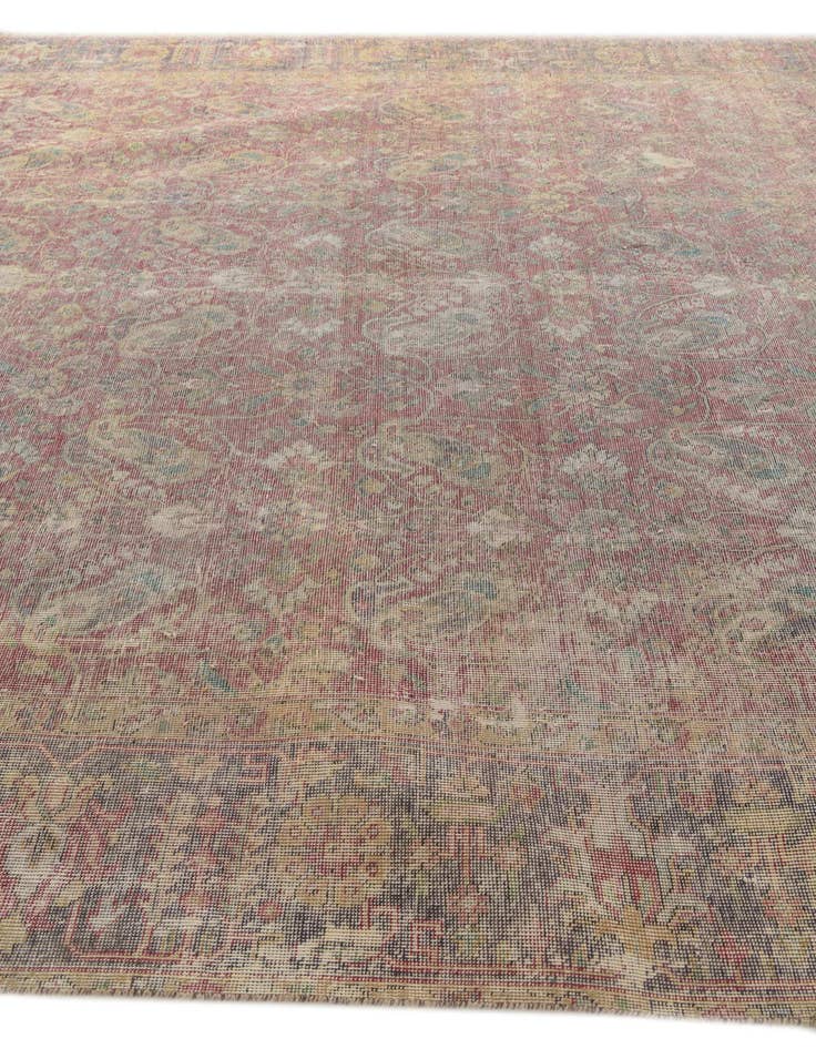 Detail image of 10' x 12' 7  Hand Knotted Ultra Vintage Persian Wool Rug
