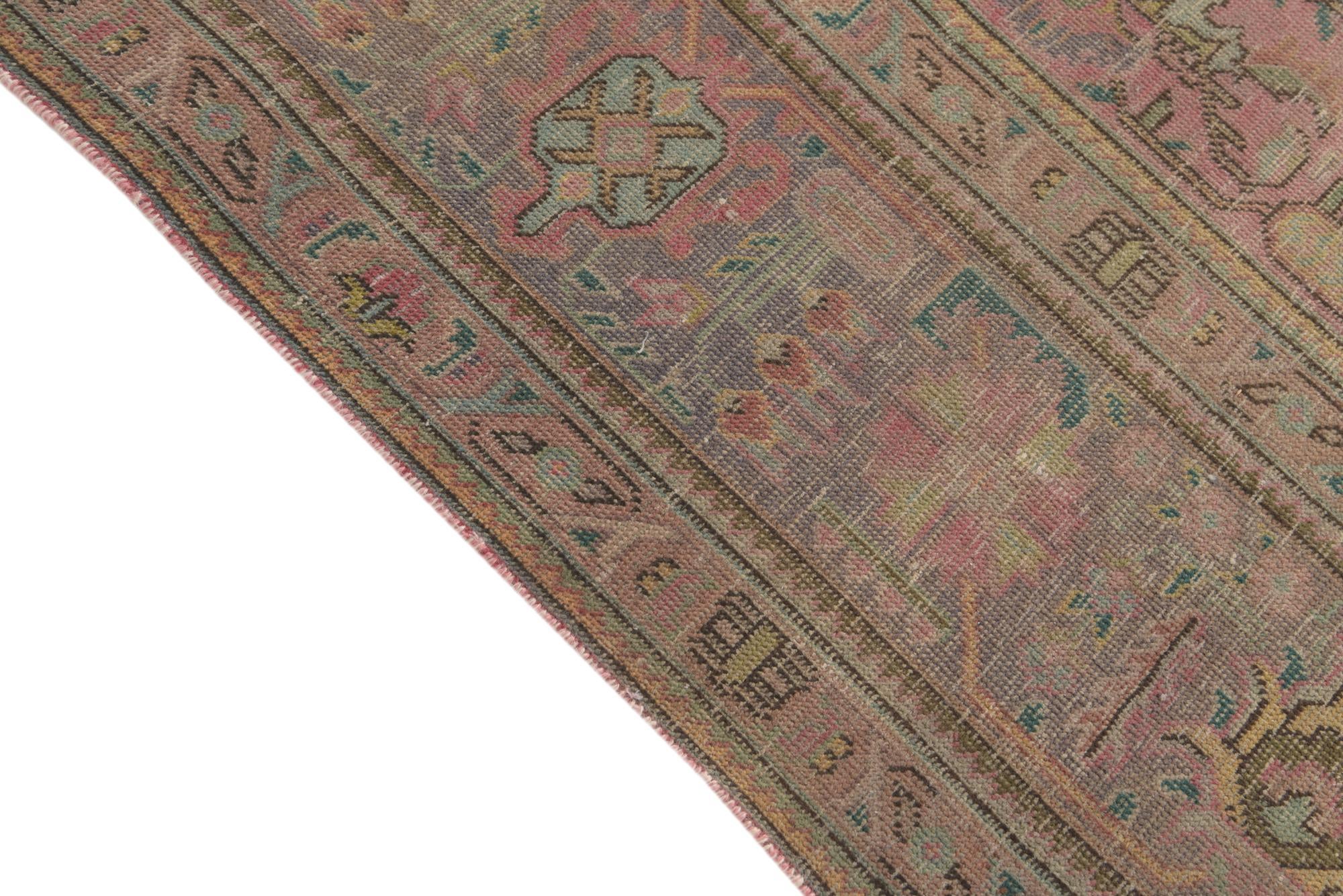 9' 5 x 12' 4 Hand Knotted Ultra Vintage Persian Wool Rug