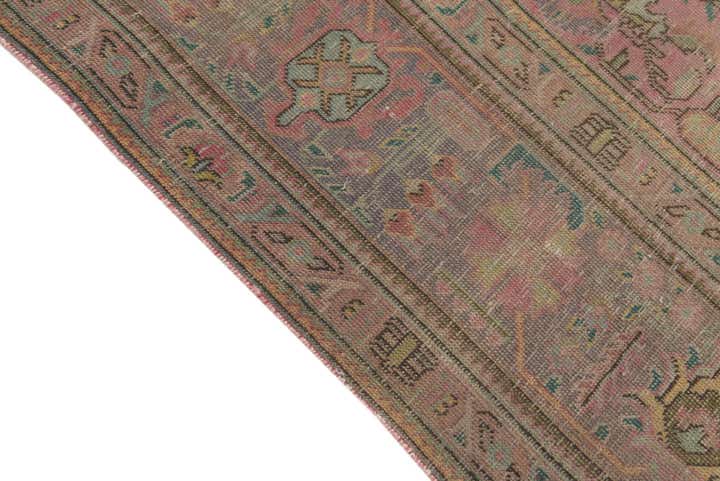 9' 5 x 12' 4 Hand Knotted Ultra Vintage Persian Wool Rug